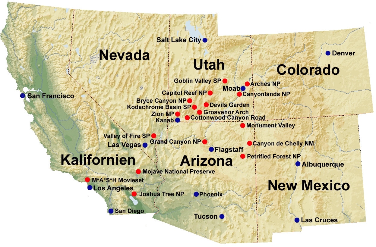 Karte Südwesten 2007